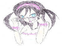 ﾒｶﾞﾈ∞　モデル絵　翼広げ様