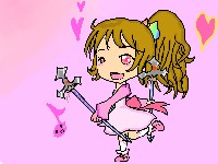 槍を持つ女の子