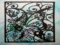 時の止まった森の中で【切り絵】