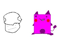 メイプルキノコとピンクビーンかいた