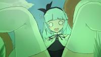 転んだ氷雷魔ちゃんに踏んづけられたスライム視点